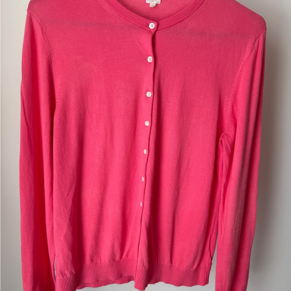 J. Crew Women's Pink Button-Up Sweater - Picture 3 of 5